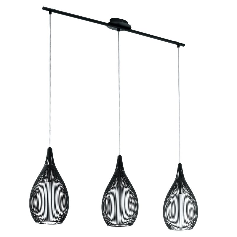 Eglo RAZONI Pendelleuchte Schwarz. 3-flammig - Bild 1