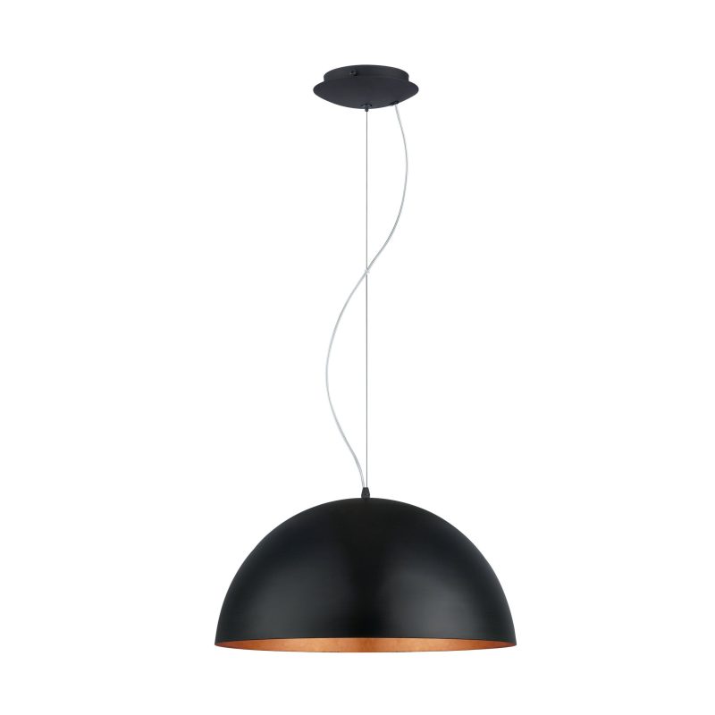 Eglo GAETANO 1 Pendelleuchte Kupferfarben. Schwarz. 1-flammig - Bild 1