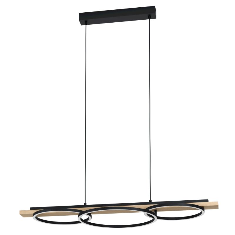 Eglo Leuchten BOYAL Pendelleuchte LED Braun. Schwarz. 3-flammig