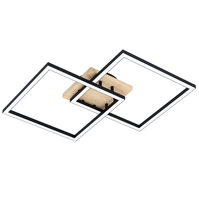Eglo Leuchten LOMALTAS-Z Deckenleuchte LED Braun. Schwarz. 4-flammig. Farbwechsler - Bild 1