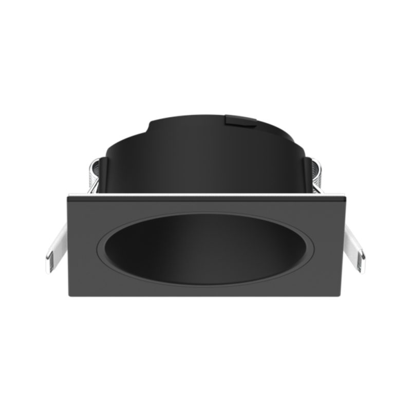 LED Downlight EXMO tiefer Rahmen Quadratisch (Rundes Innenmaß) - Schwarz / Schwarz - Bild 1