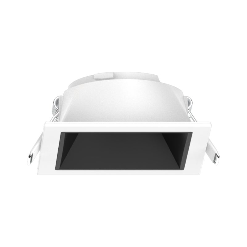 LED Downlight EXMO tiefer Rahmen Quadratisch (Eckiges Innenmaß) - Weiß / Schwarz - Bild 1