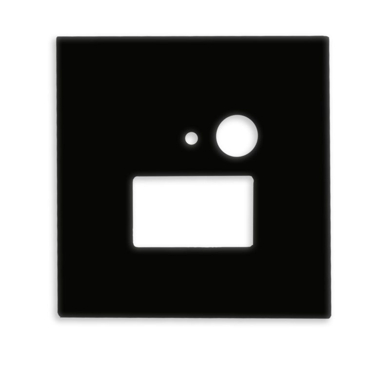 Cover Aluminium eckig schwarz fuer LED Wandeinbauleuchte SYS-WALL68 | PIR Sensor | Typ 3 - Bild 1