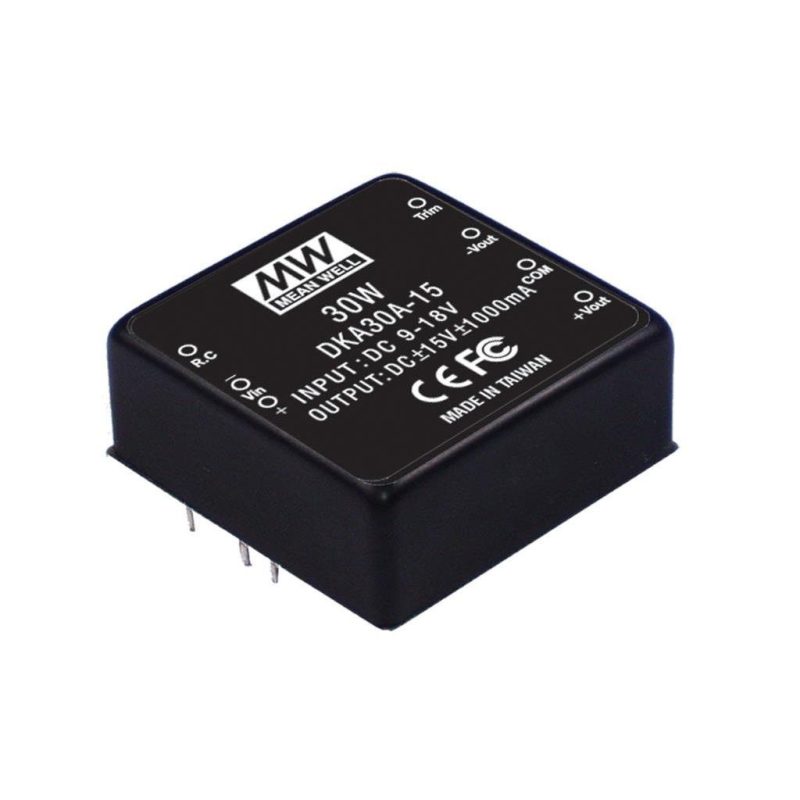 MEANWELL DKA30C-05 DC/DC-Conv 36-72V:+/-5V 2500mA 25W