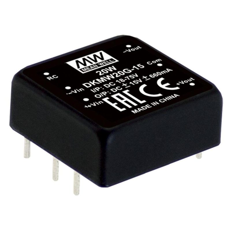 MEANWELL DKMW20G-12 DC/DC-Conv 18-75V:+/-12V 830mA 20W