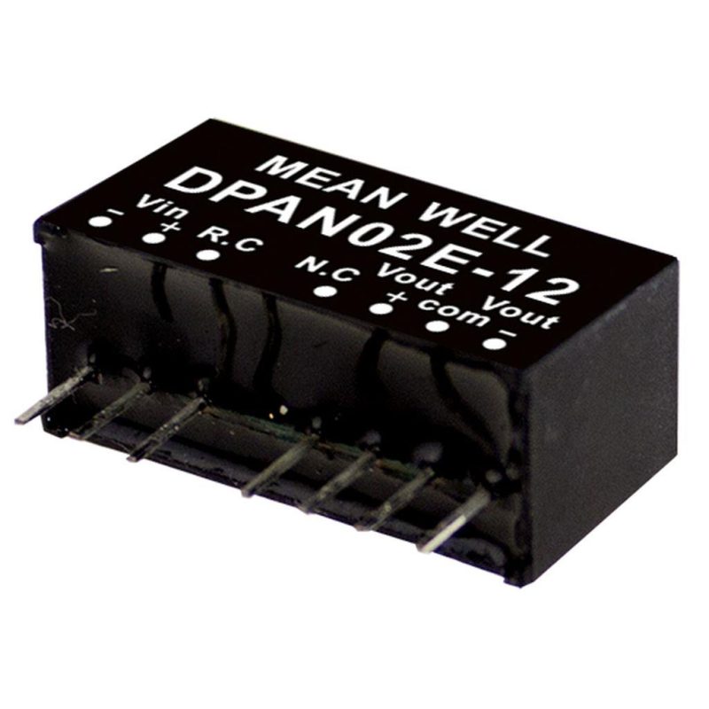MEANWELL DPAN02E-05 DC/DC-Conv 4,5-9V:+/-5V 200mA 2W