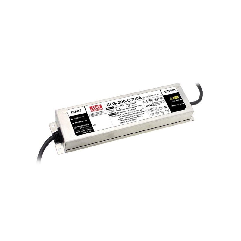 MEANWELL ELG-200-C2100A-3Y SNT IP65 201,6W 48-96V/2100mA CC + PE