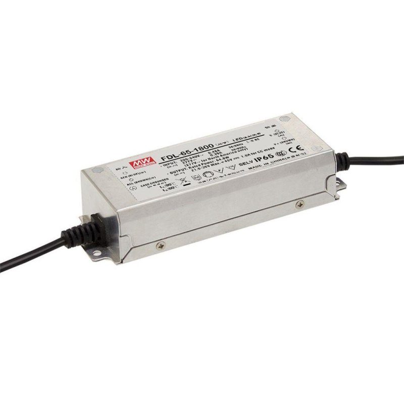 MEANWELL FDL-65-1800 SNT IP65 64,8W 21,6-36V/1800mA CC