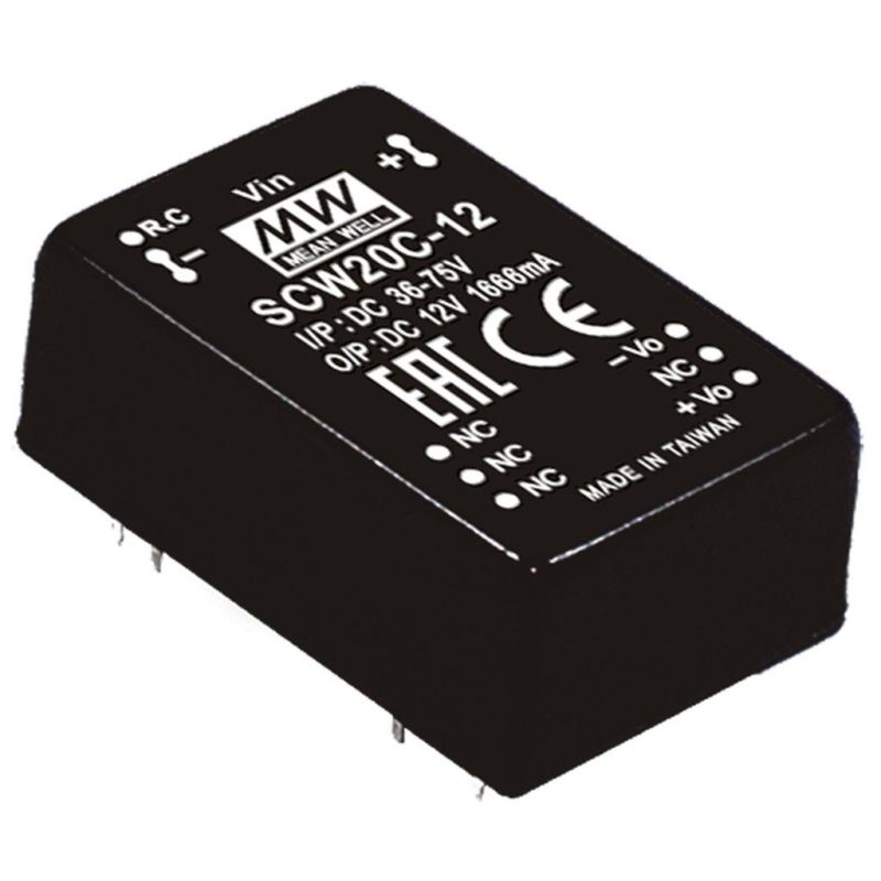 MEANWELL SCW20B-12 DC/DC-Conv 18-36V:+12V 1666mA 20W