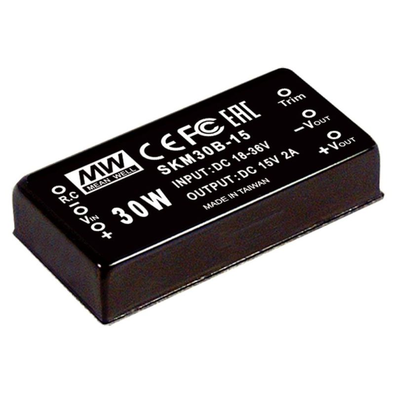 MEANWELL SKM30C-12 DC/DC-Conv 36-75V:+12V 2,5A 30W