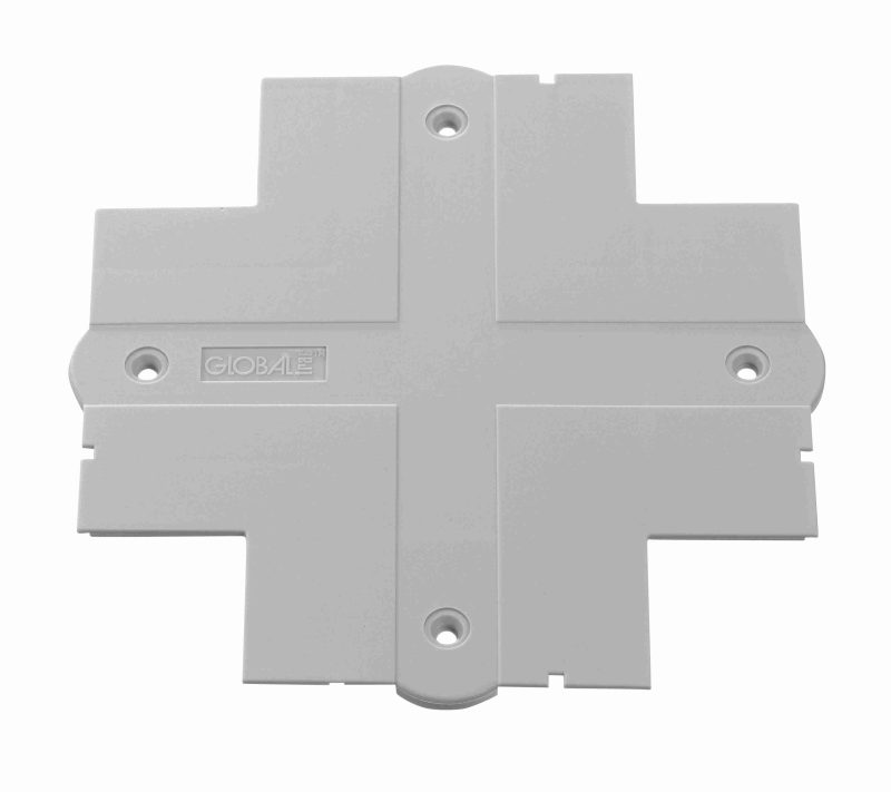 NORDIC | GLOBAL TRAC PRO | 4 Wege Abdeckplatte XTSF630 für DALI Stromschienen grau