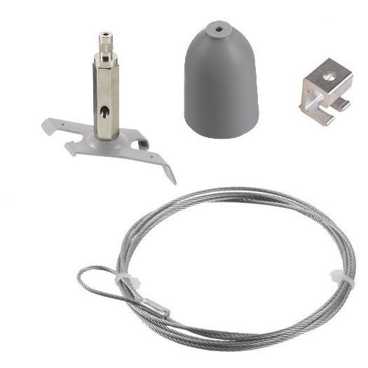 NORDIC | GLOBAL TRAC PRO | SET Clip - Seilaufhängung SPW11WLC inkl. Baldachin 1500mm grau