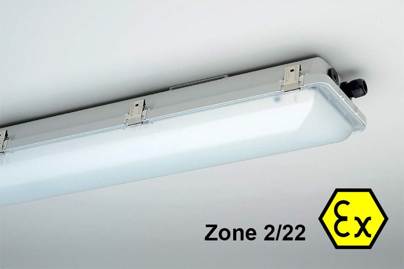 EX Leuchte LED | Wannenleuchte ExeLED2 | Zone 2/22 | 28W|4590lm | 5000K | IP66
