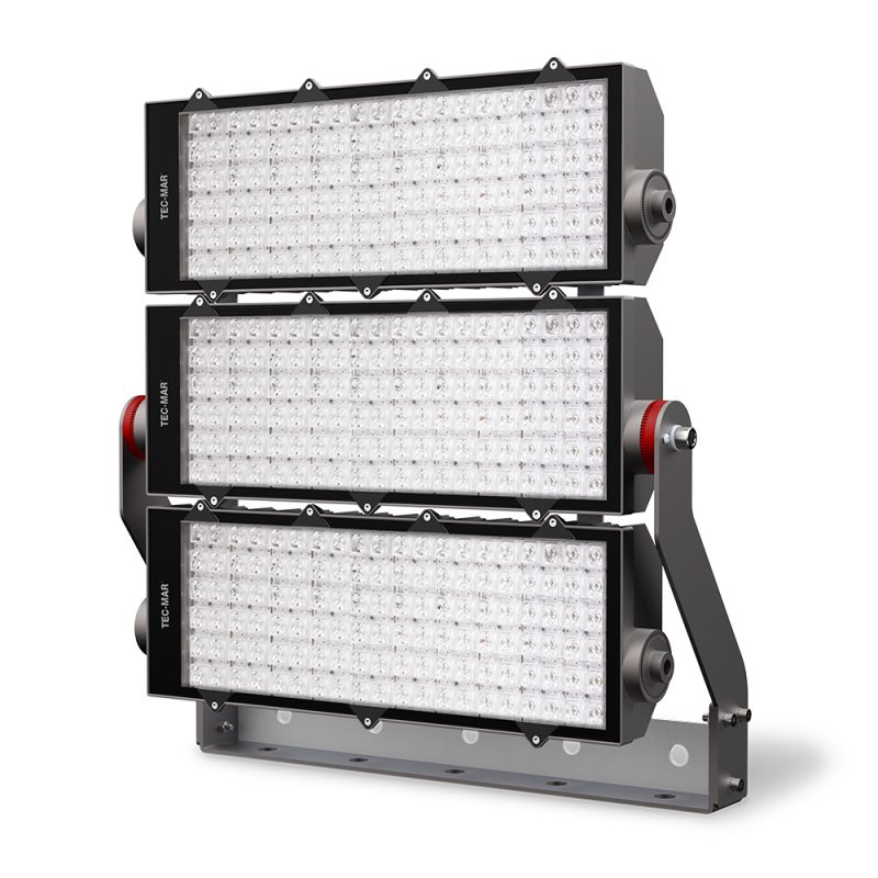 Flutlichtstrahler 7107 GALAXY 3 (A6) 1440W 3000K Silber asymmetrisch tiefstrahlend one 4 all (400V - DALI2 -D4i - DMX) - Bild 1