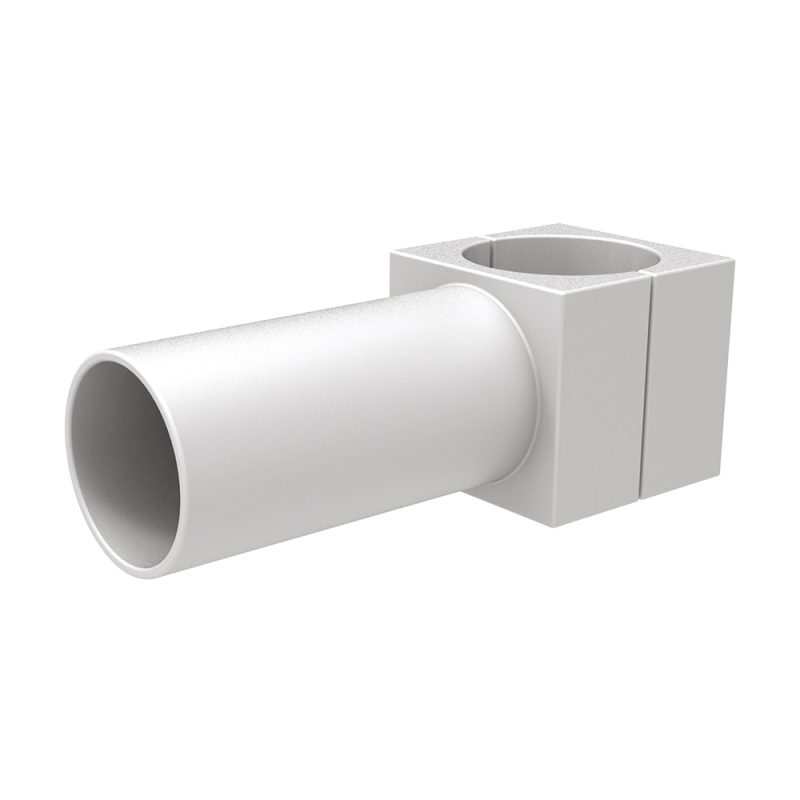 Halbaufsatz für Straßenleuchten-Armaturen, silber lackiert. - Bild 1