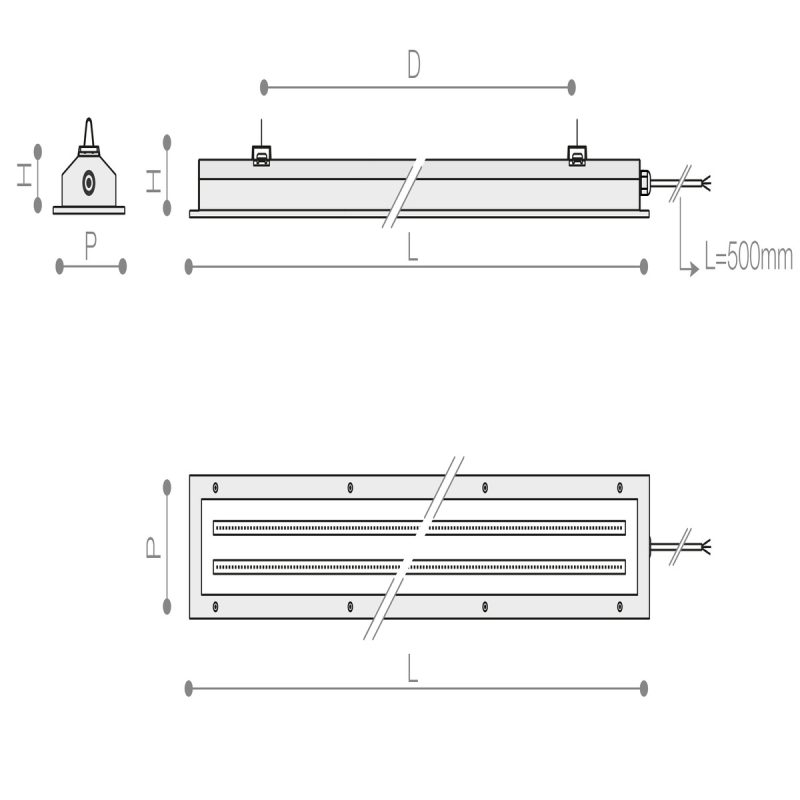Pendelleuchte 2052 MINERVA INOX (DT) 48W 4000K AISI 304 Klarglas breitstrahlend DALI - Bild 1
