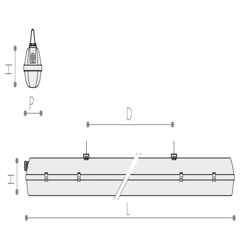 Pendelleuchte 2154 UNICA S (LC) 19W 4000K Grau symmetrisch engstrahlend on/off - Bild 1