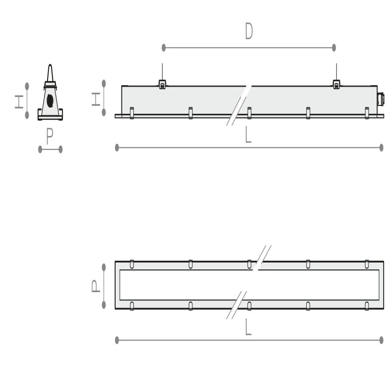 Pendelleuchte 2258 IRIS (VA) 9W 5000K Silber symmetrisch breitstrahlend Notlicht (dip-switch) - Bild 1