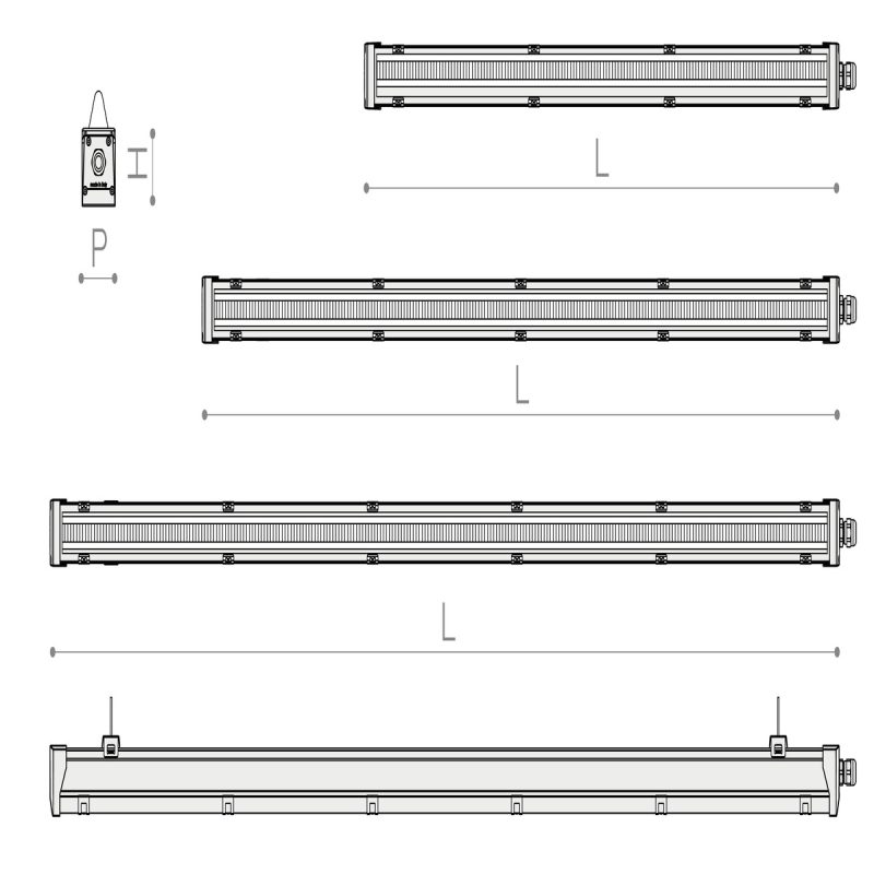 Pendelleuchte 3004 GIOTTO XS (S5) 50W 5000K Silber symmetrisch breitstrahlend durchverdrahtet - Bild 1