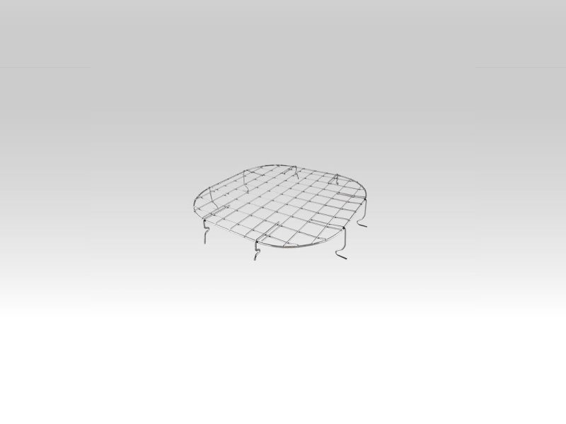 Schutzgitter 285 x 285 mm aus verchromtem Stahl. - Bild 1