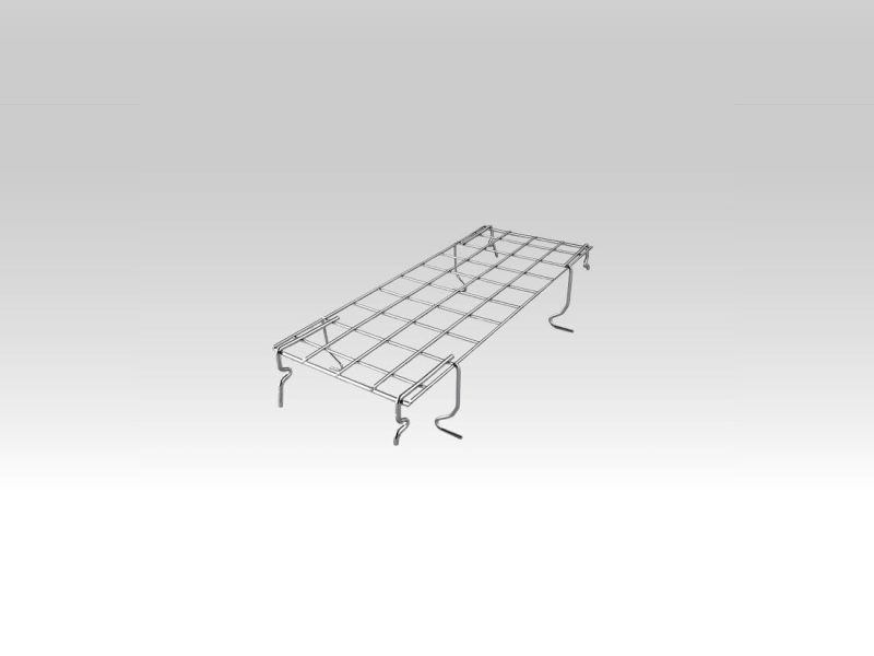 Schutzgitter 430 x 320 mm aus verchromtem Stahl. - Bild 1