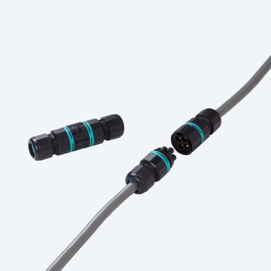 IP68 Wasserdichtes Elektrisches Kabel Steckverbinder Outdoor Wasserdichtes 3Pol Stecker Steckverbinder Wire Range(7 - 12mm) für Outdoor