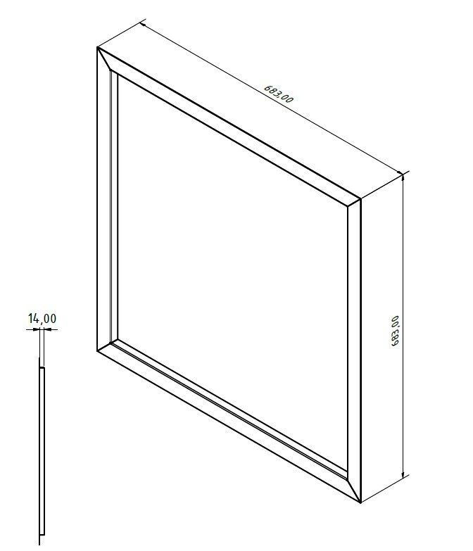Schoenherr - Putzrahmen, Stahl - Pulverbeschichtet RAL 9016 - Bild 1