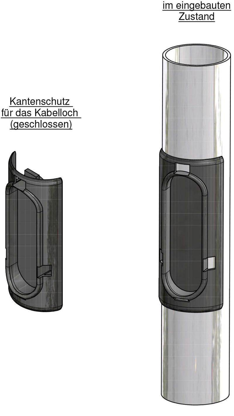 Lichtmast Kantenschutz geschlossen