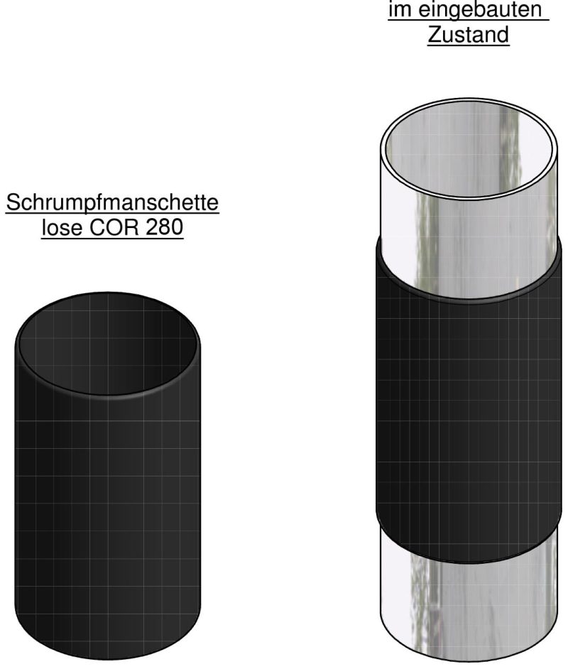 Lichtmast Schrumpfmanschette COR-280 / 250-290 mm